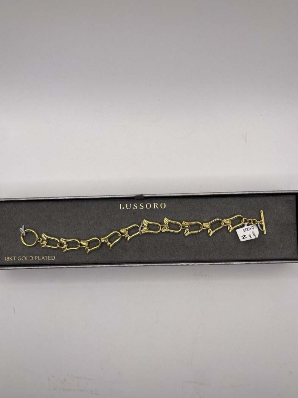 Lussoro 18KT Gold Plated‎ Floral Bracelet Womens Jewelry New Wrist Formal 7 Inch